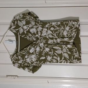 Ann Taylor Wrapped Blouse V-Neck Top